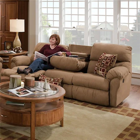 Reclining Sofa with Divided Back